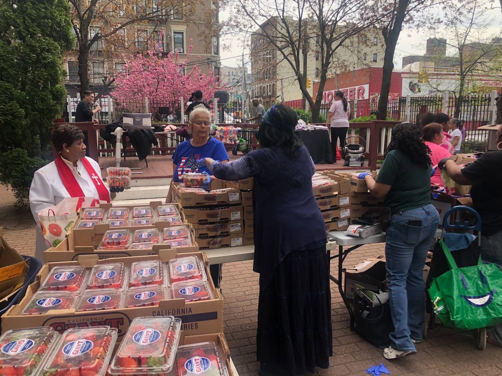 Strawberry Distribution Day - Prophetess Cheryl Overseeing